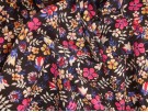 Printed Cotton Poplin Fabric - Black Forest Flowers